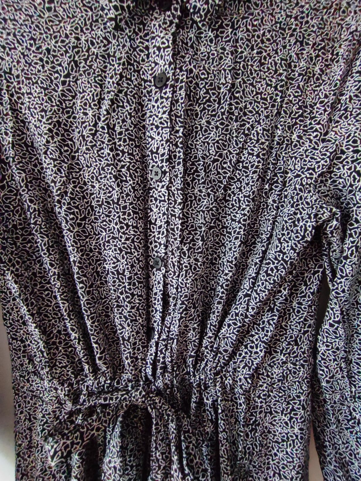 Sinsay sukienka we wzory XL z wiązaniem w talii