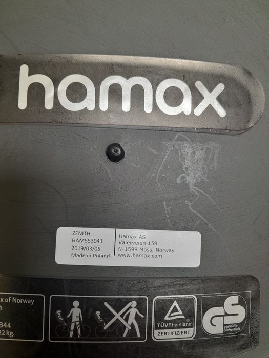 Fotelik rowerowy na bagażnik Hamax