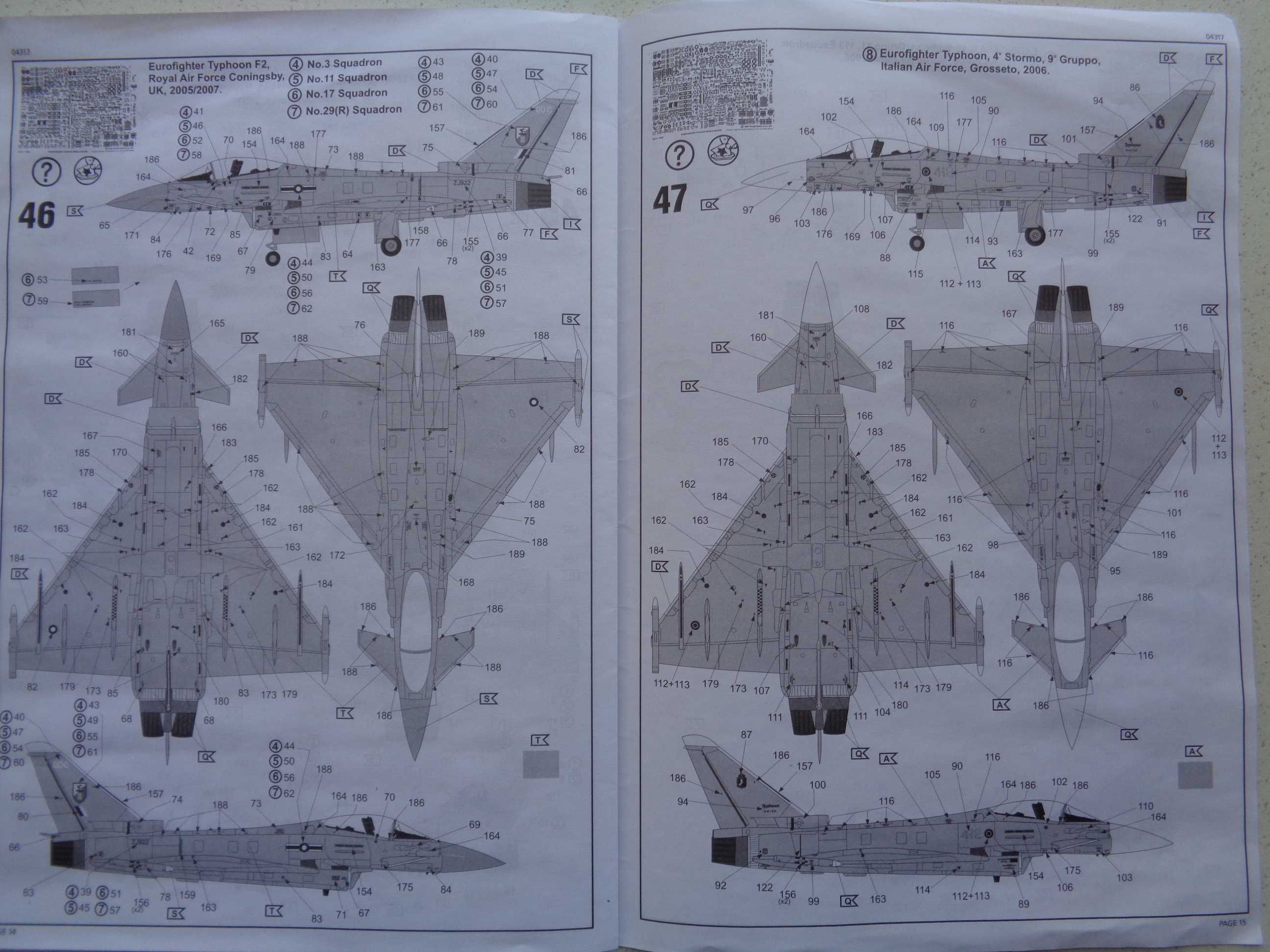 Kalkomania do modelu Eurofighter Typhoon + instukcja + KPR NATO: 1/72