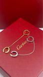 Золотая Моно серьга в стиле Cartier с бриллиантами