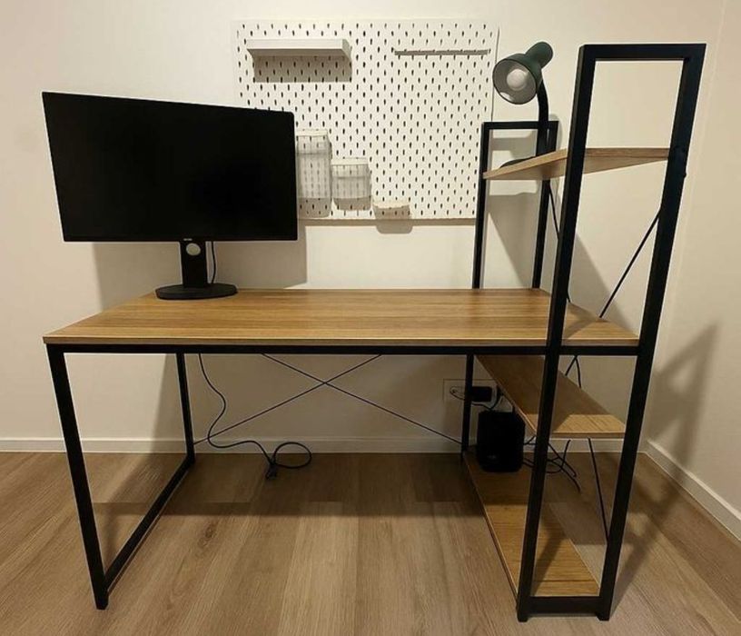 NOWE Biurko Gamingowe Metalowe Komputerowe Meble Szkolne Loft Okazja