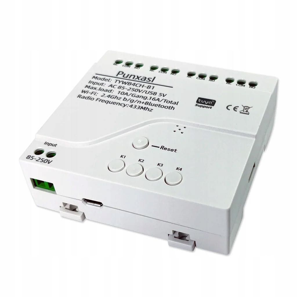 4-kanałowy chwilowy przekaźnik impulsowy, USB 5 V AC 85-250 V