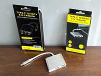 Кабель-перехідник HDTV+USB 3.0+Type-c(PD)