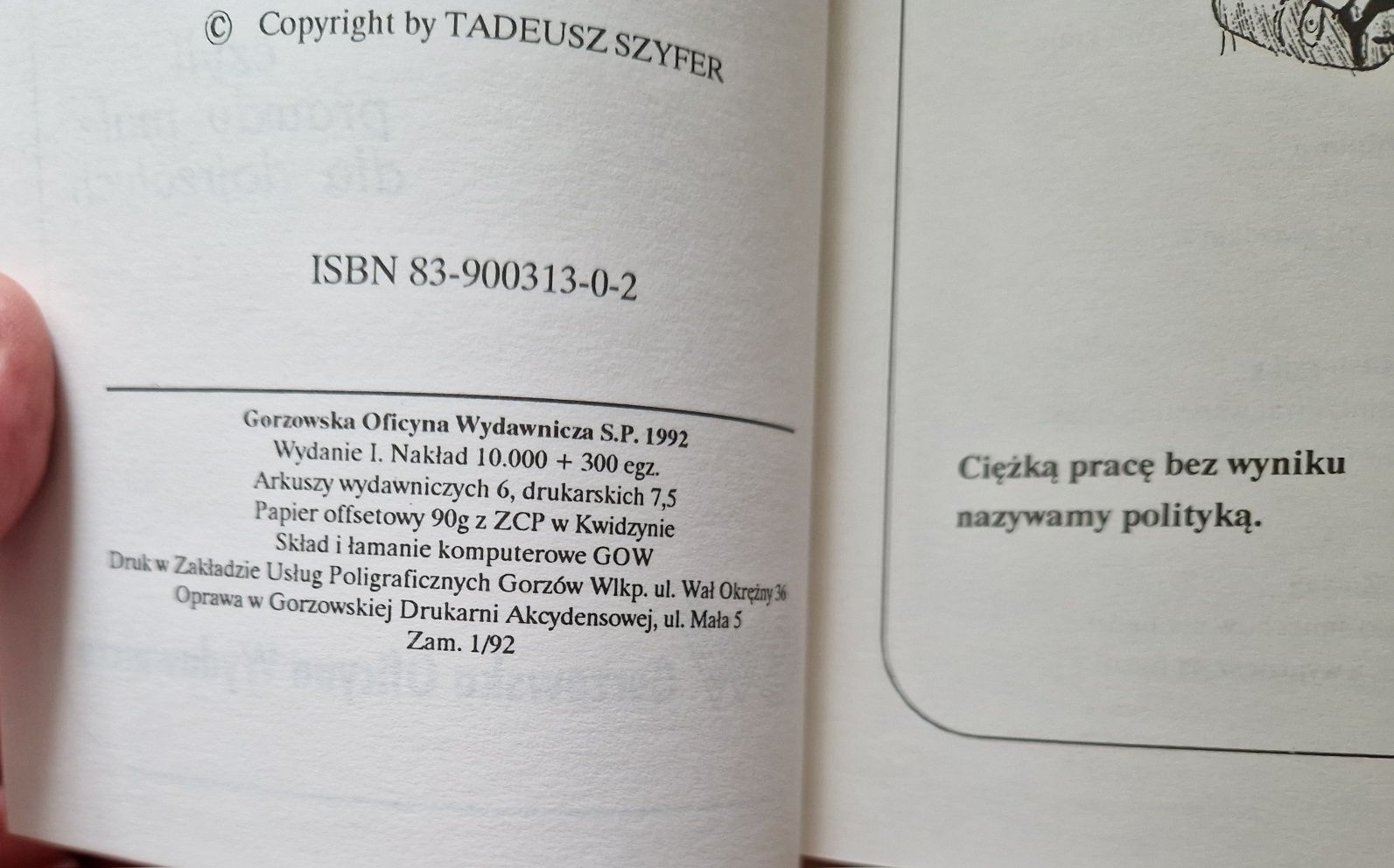 Moje wyboye, prawdy małe dla dojrzałych - Tadeusz Szyfer NIECZYTANE!!!