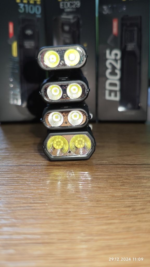 Nitecore edc23, edc25, edc27uhi, edc29.