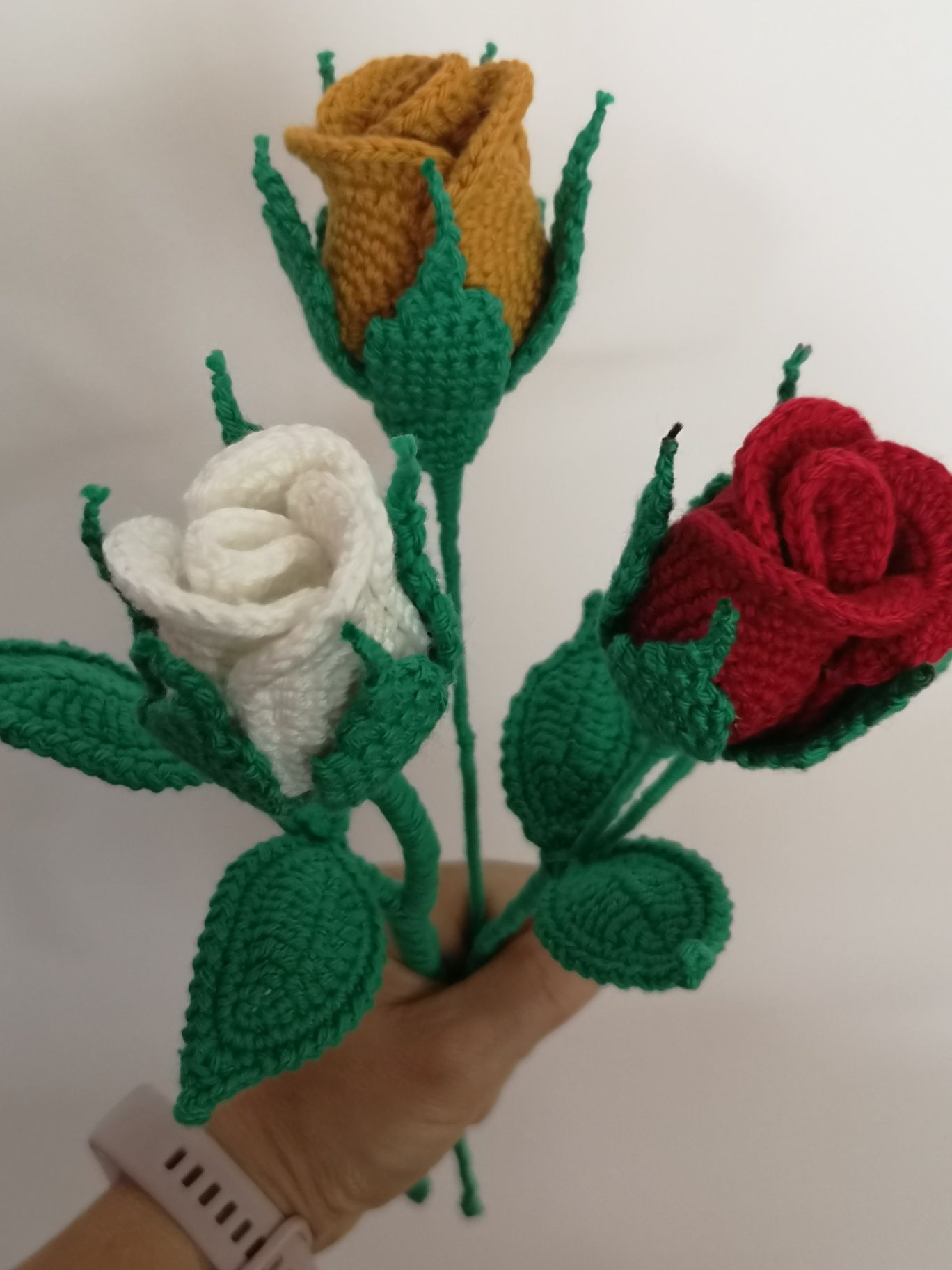 Rosas em crochet