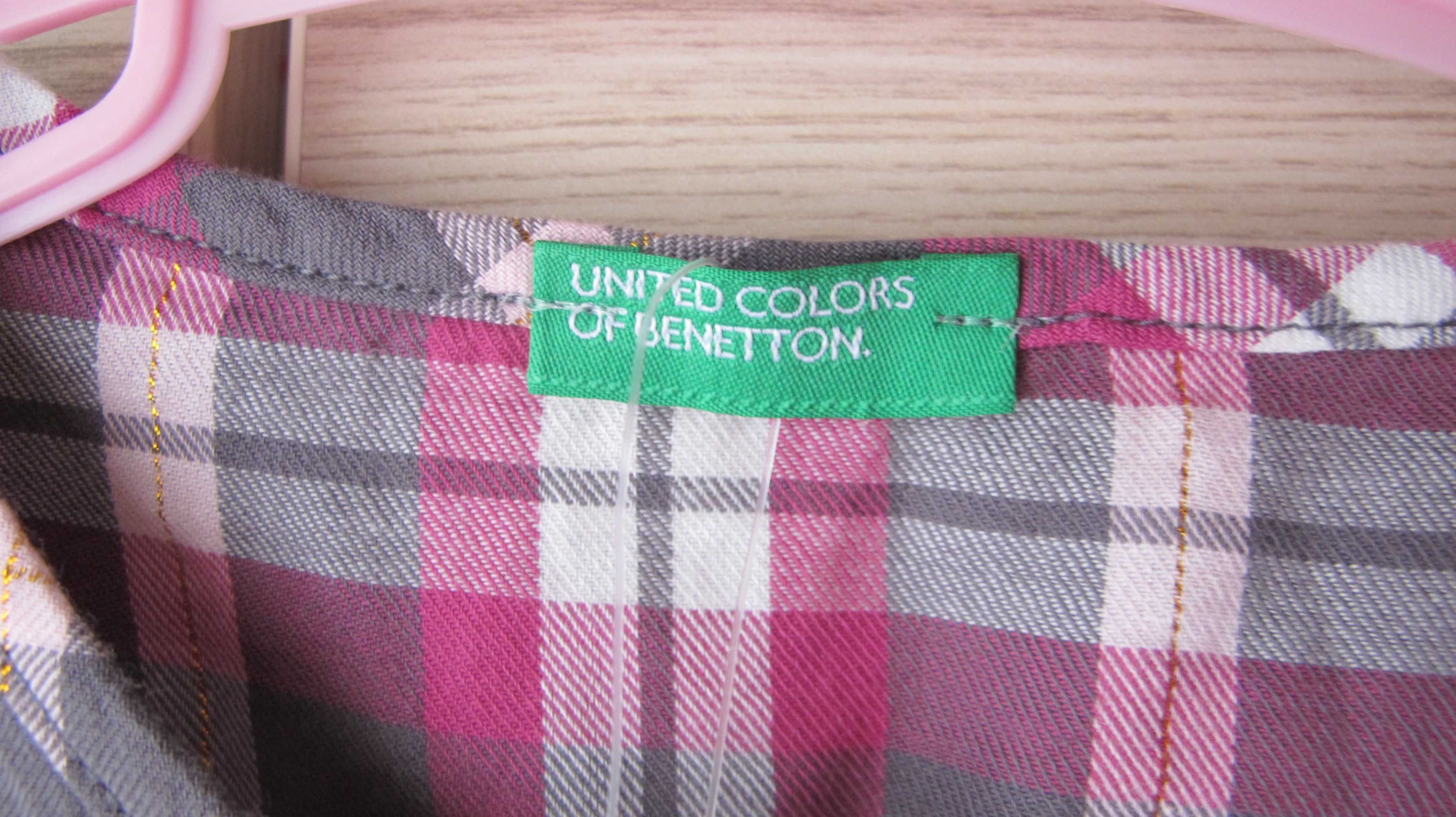 markowa Nowa z metką z USA bluzka koszula 122/128 Beneton dziewczynka