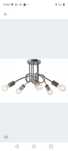 5 Plafon Lampa Sufitowa Supełek Edison Loft  Szara