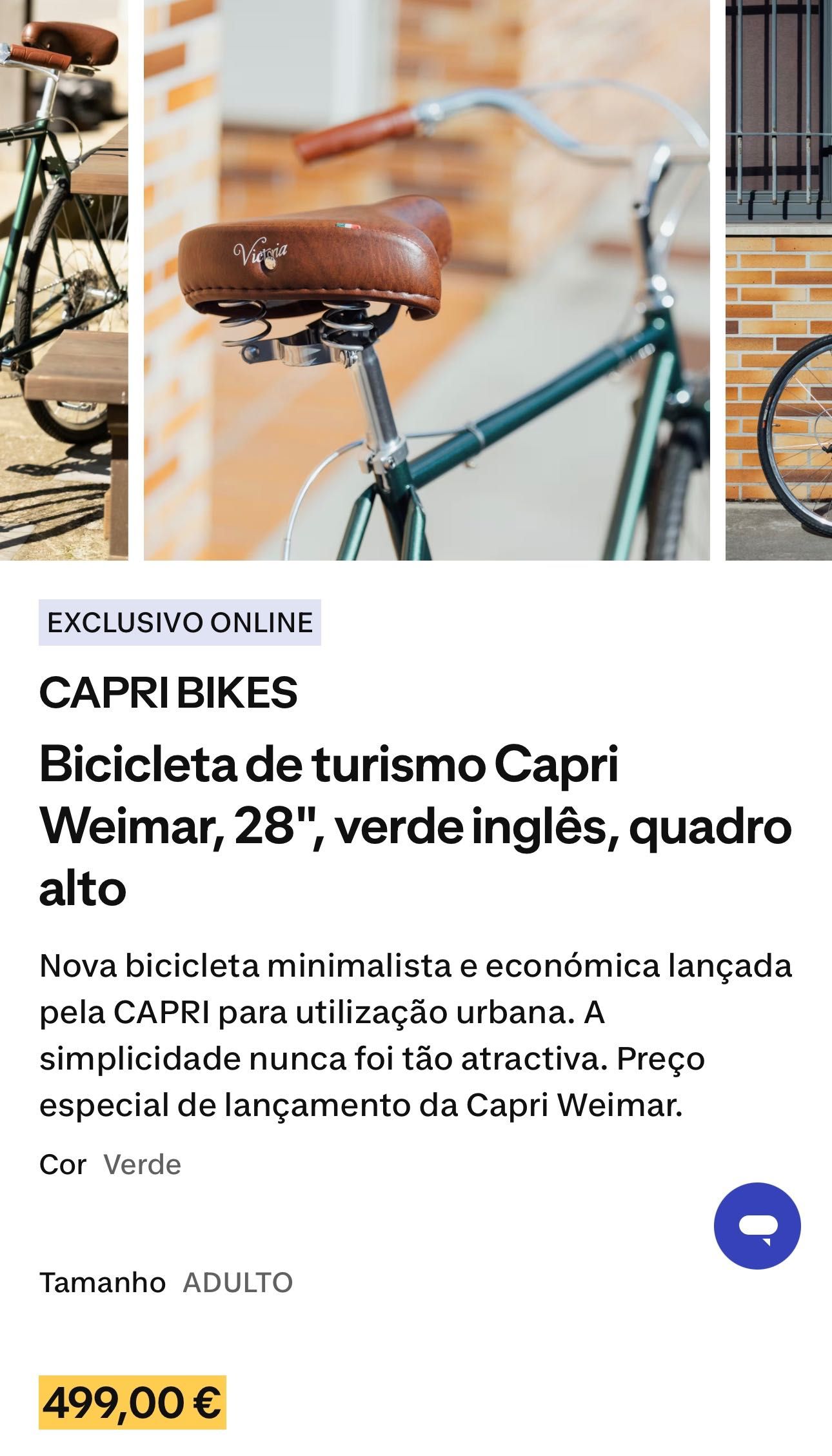 Bicicleta de turismo CAPRI - Como nova.