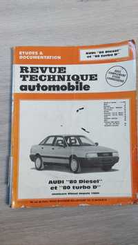 Oryginalna książka serwisowa REVUE TECHNIQUE automobile Audi 80