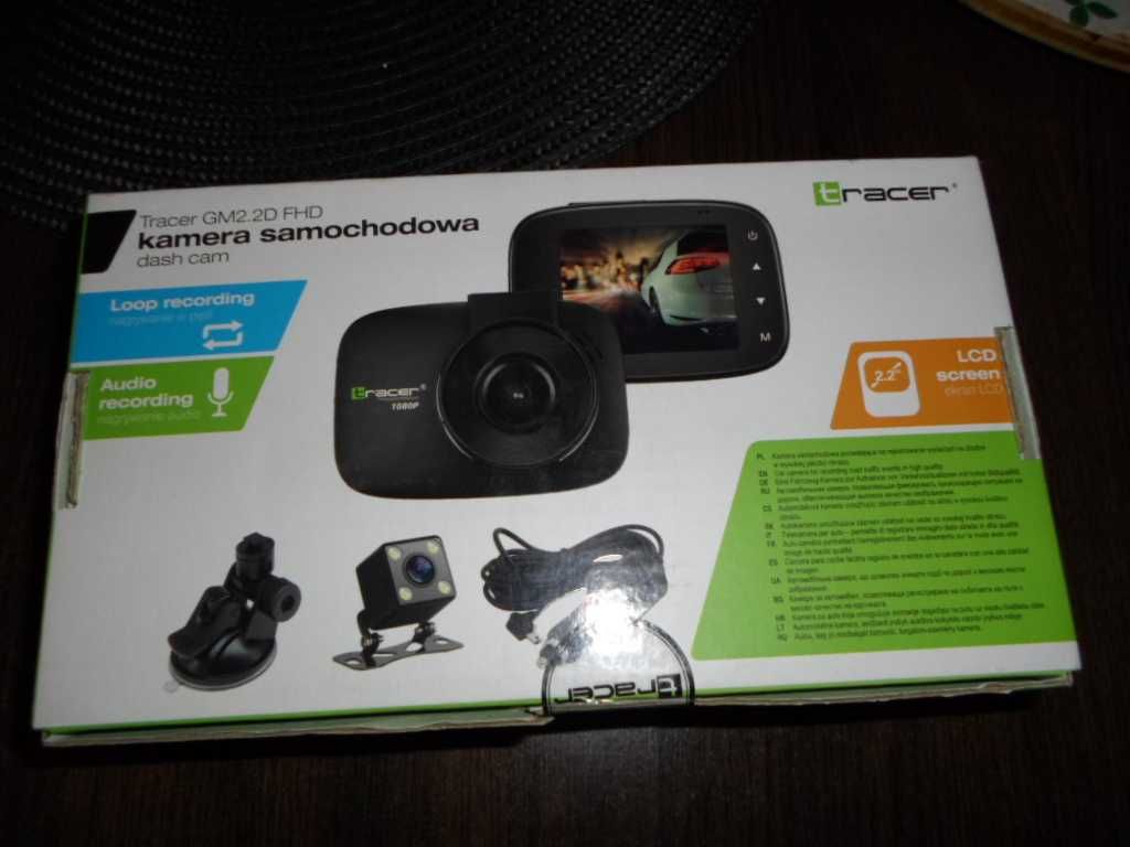 Kamera samochodowa tracer GM2,2D FHD nowy kpl,zaplombowany