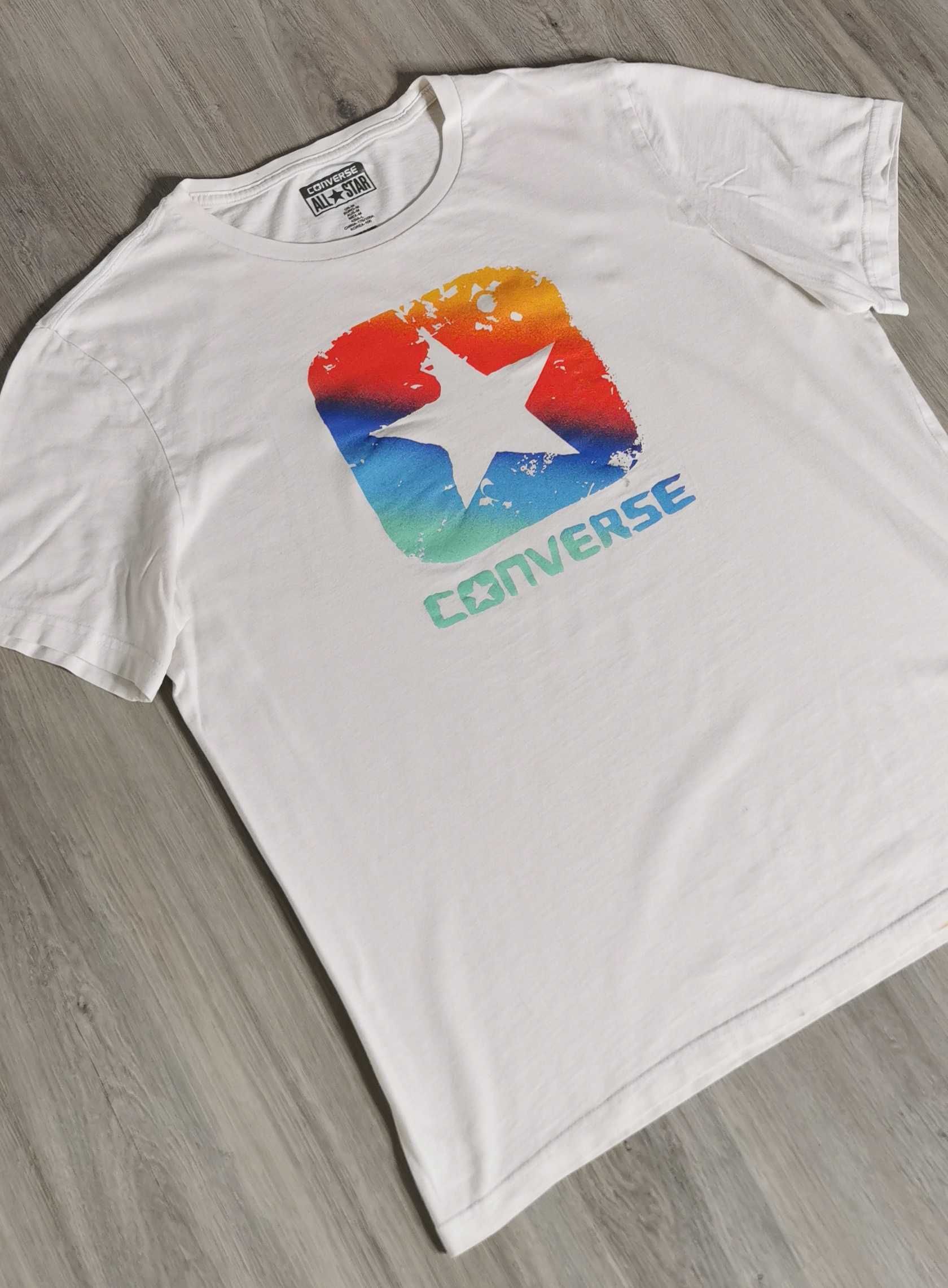 T-shirt Converse duży nadruk big print rozmiar M