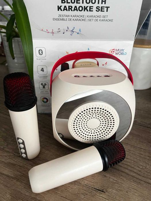 Портативная Bluetooth колонка с подсветкой двумя микрофонами