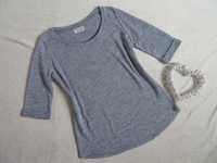 NEW LOOK sweter damski sweterek swetr niebieski szary bluzka, 40 (L)