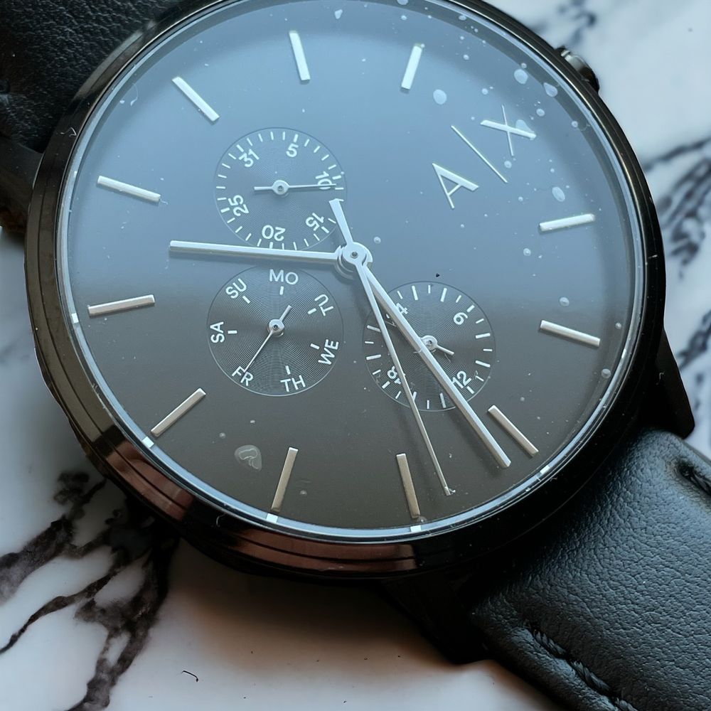 -60%$ Armani Exchange часы хронограф черные годинник чорний AX2719