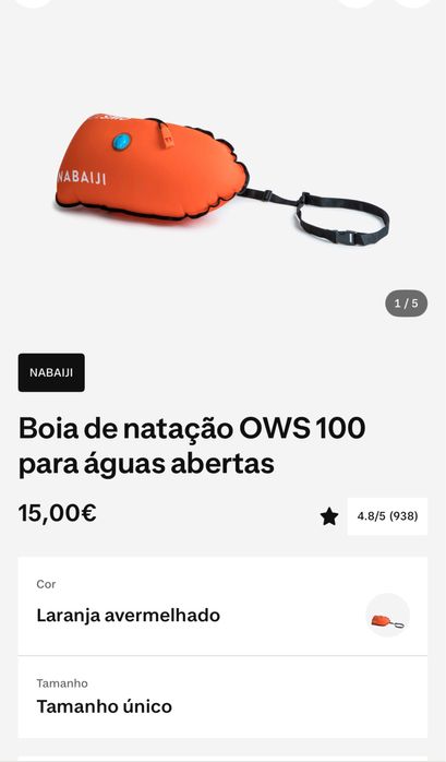 Boja de natacao OWS 100 para aguas abertas // novo