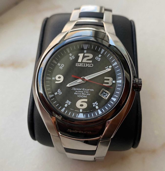 Seiko Sportura Kinetic - Nowy oryginalny zegarek z pudełkiem. Okazja!