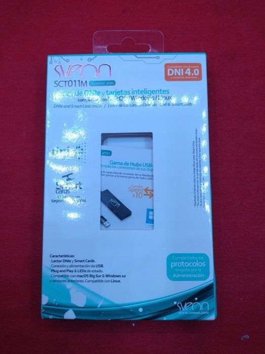 sveon sct011m czytnik do karty rodzaju sim/smart biały na kabel usb