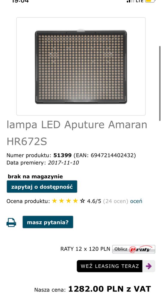 Lampa LED Amaran Apature