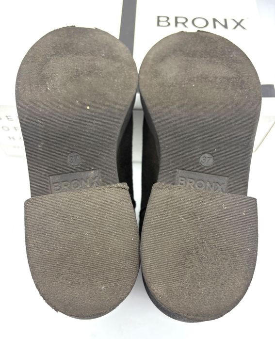 ‼️Używane oryginalne sztyblety BRONX czarne 37 AZ 017 skórzane botki