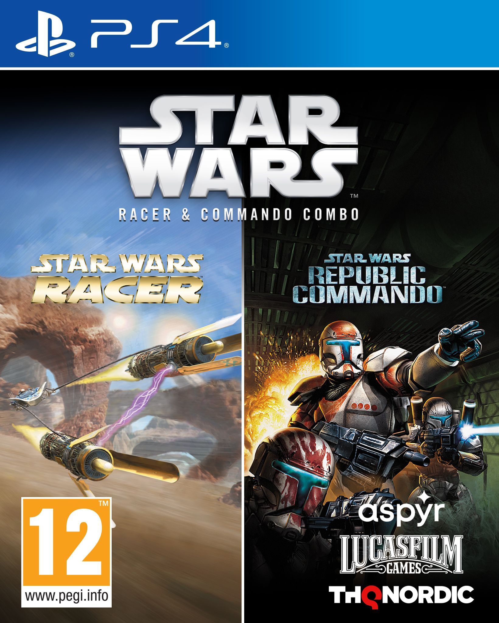 Star Wars Racer & Commando Combo - PS4 Nowa