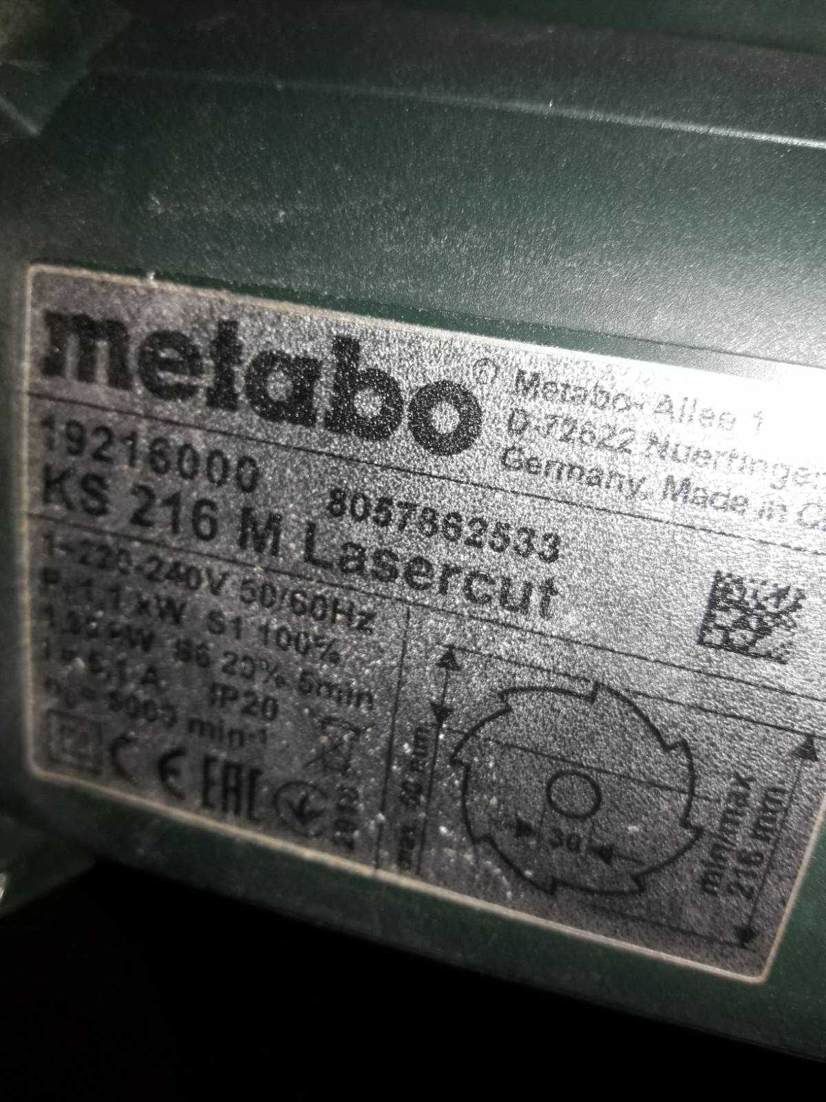 Торцовочная пила Metabo KS 216 M Lasercut