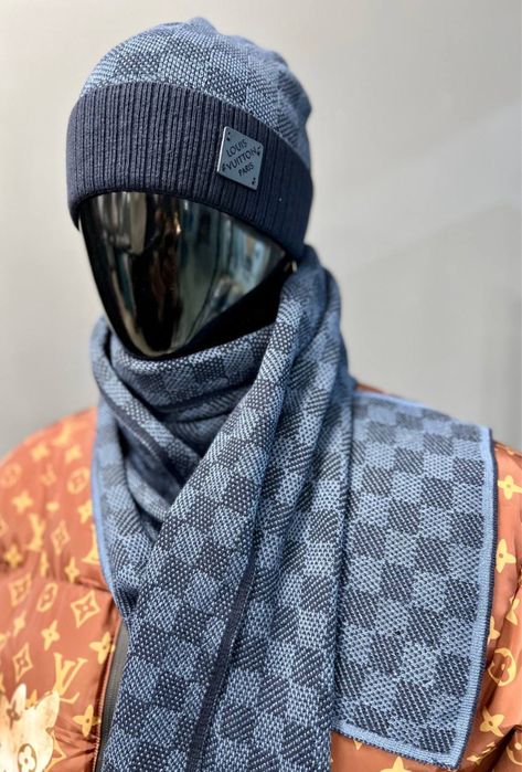 Набір шапка та шарф Louis Vuitton синій набір шапка та шарф луї віттон