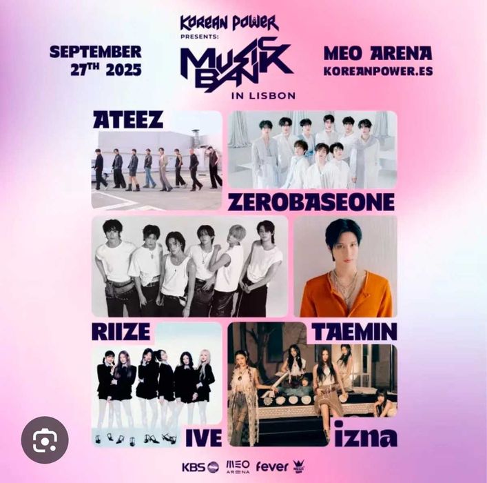 Music Bank No Meo Arena, 27 de Setembro Front Stage ticket