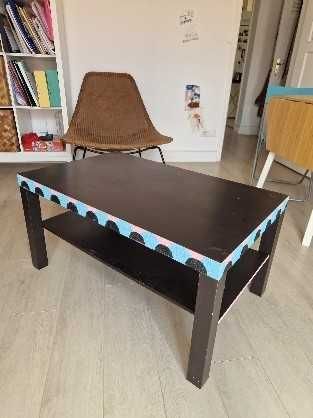 Mesa de centro Ikea LACK pintada à mão