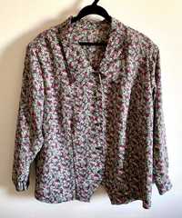 Camisa em seda com padrão florido