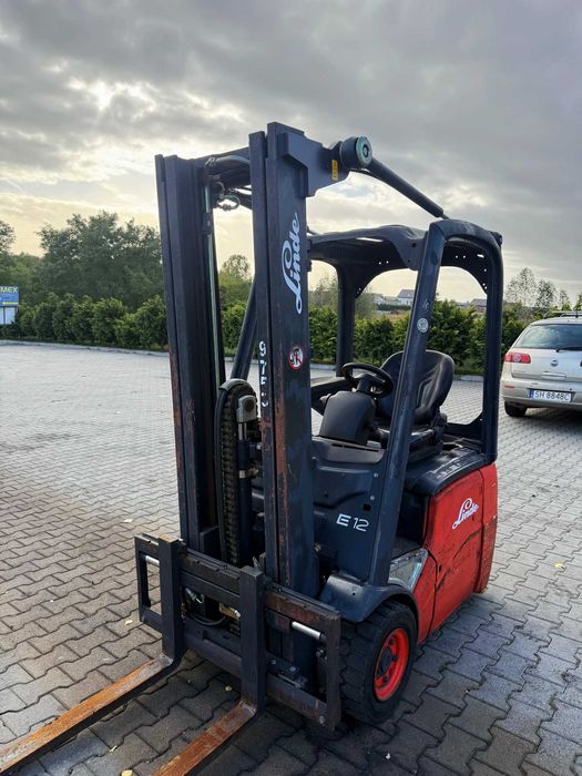 wózek widłowy elektryczny LINDE E12 TRIPLEX 4.6m przesuw 2007' 3650mtg