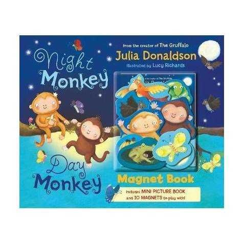 Магнитная книга на английском Night Monkey Day Monkey Magnet Book