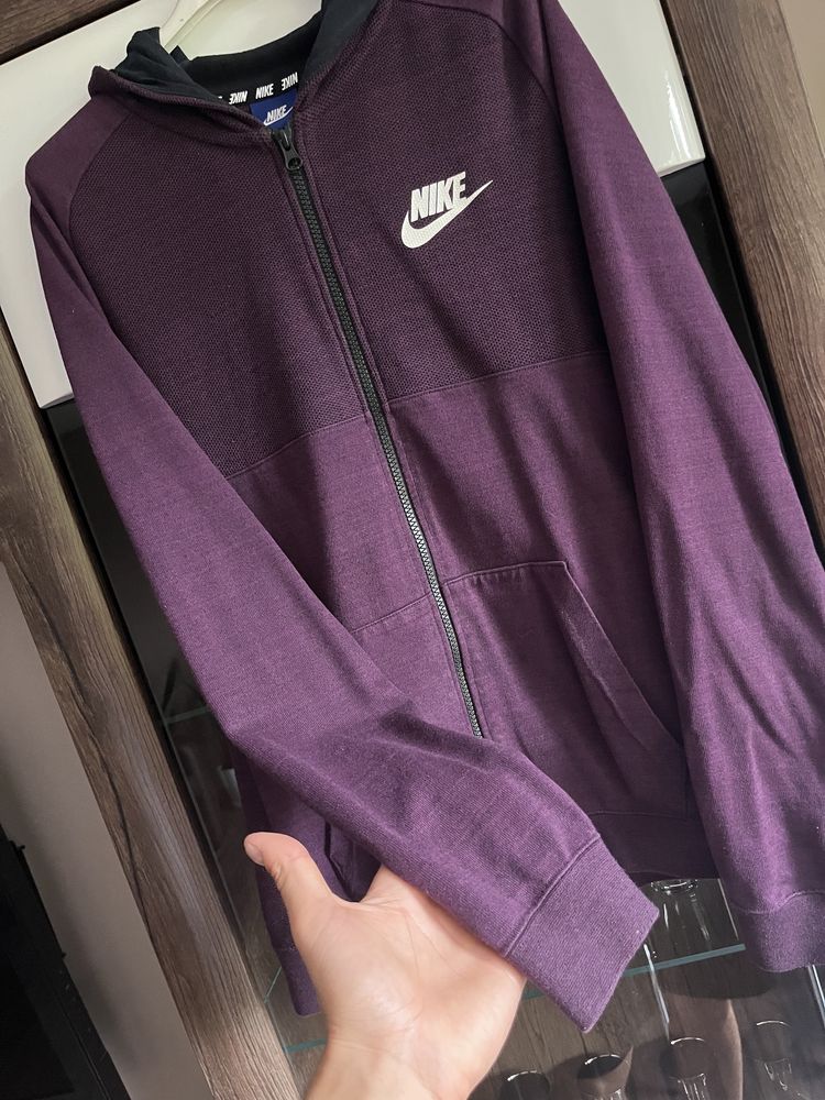 Męska bordowa fioletowa bluza rozsuwana nike zip S/M