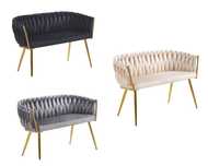 Sofa przeplatana Glamour (7 kolorów)