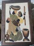 Quadro africano com grao de areia