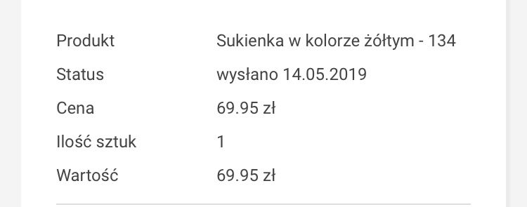 Żółta sukienka na lato, rozm. 134