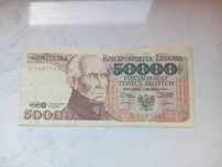Stary Banknot 50 000 Stanisław Staszic 1989r.