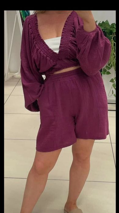 Komplet muślinowy spodenki+bluzka Nowy!