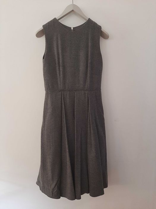 Wełniana szara sukienka rozkloszowana 303 Avenue 36 S