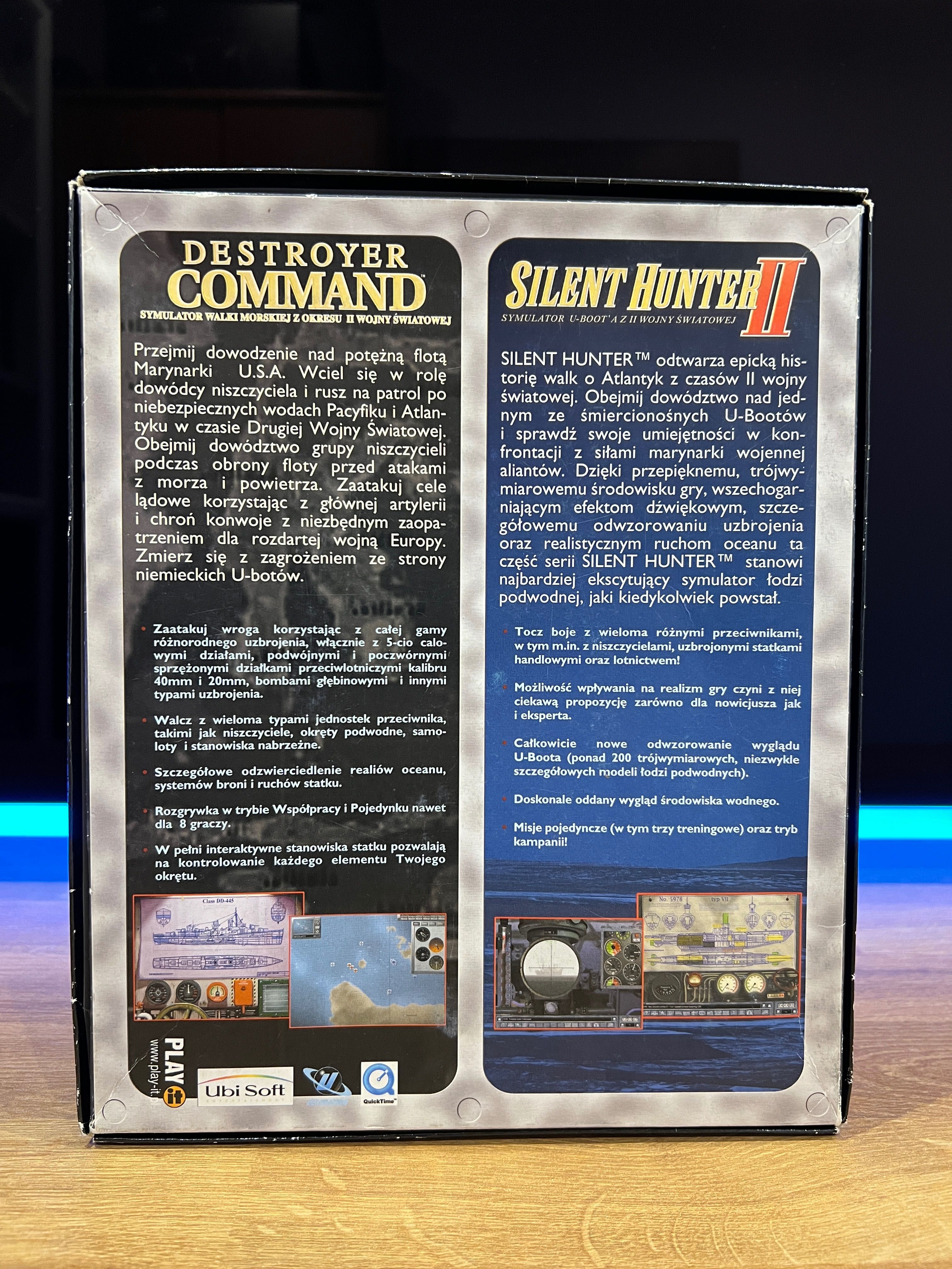 Destroyer Command / Silent Hunter II (PC PL 2002) BIG BOX komplet