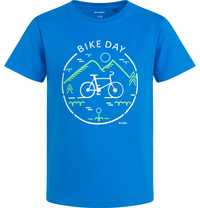 T-shirt Koszulka chłopięca 122 Bawełna MTB Rower niebieski Endo