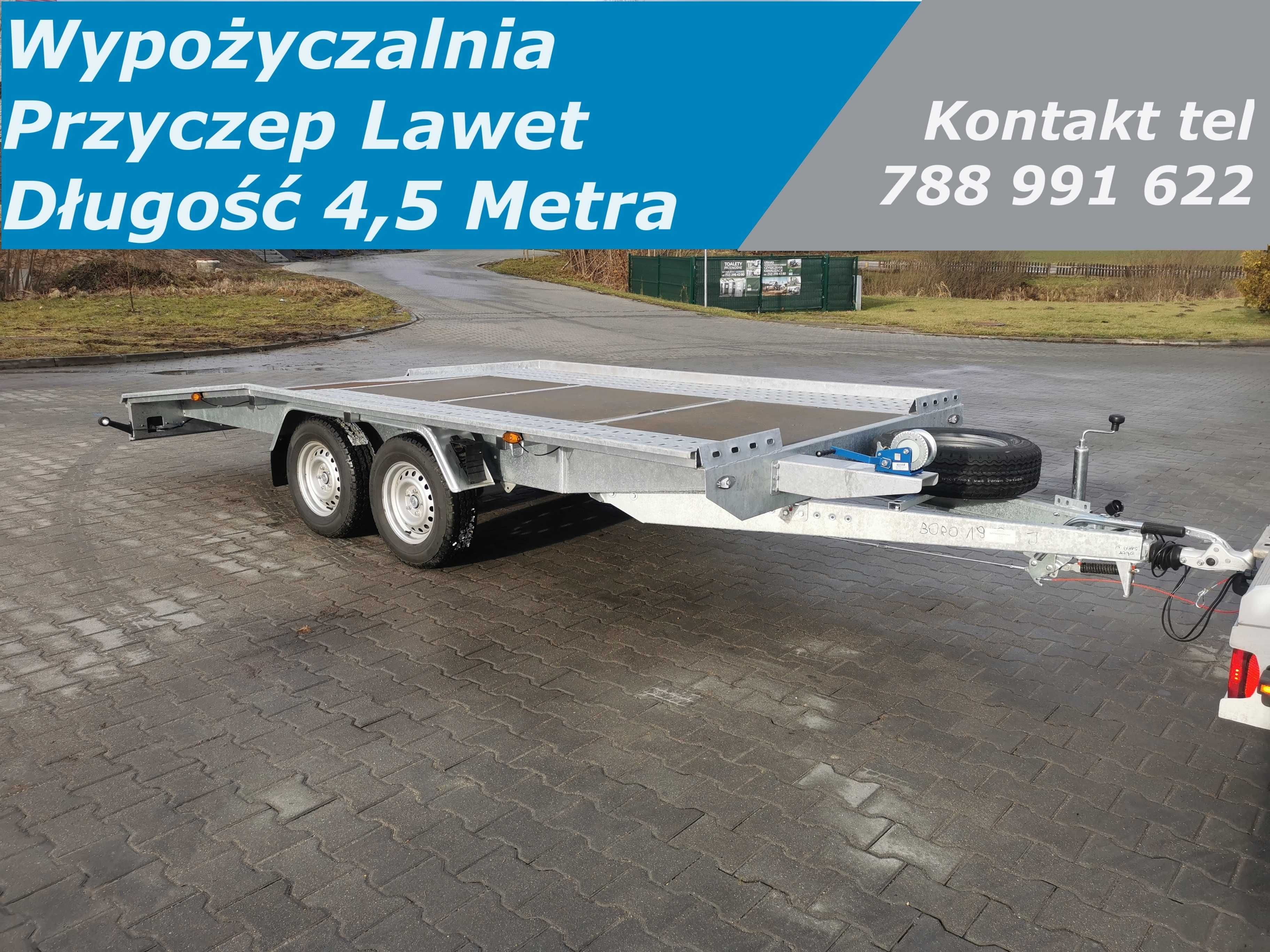 RENT 88 Wypożyczalnia Czersk Przyczep Lawet 4m 4,5m 5m 6m 8,5m Nowe