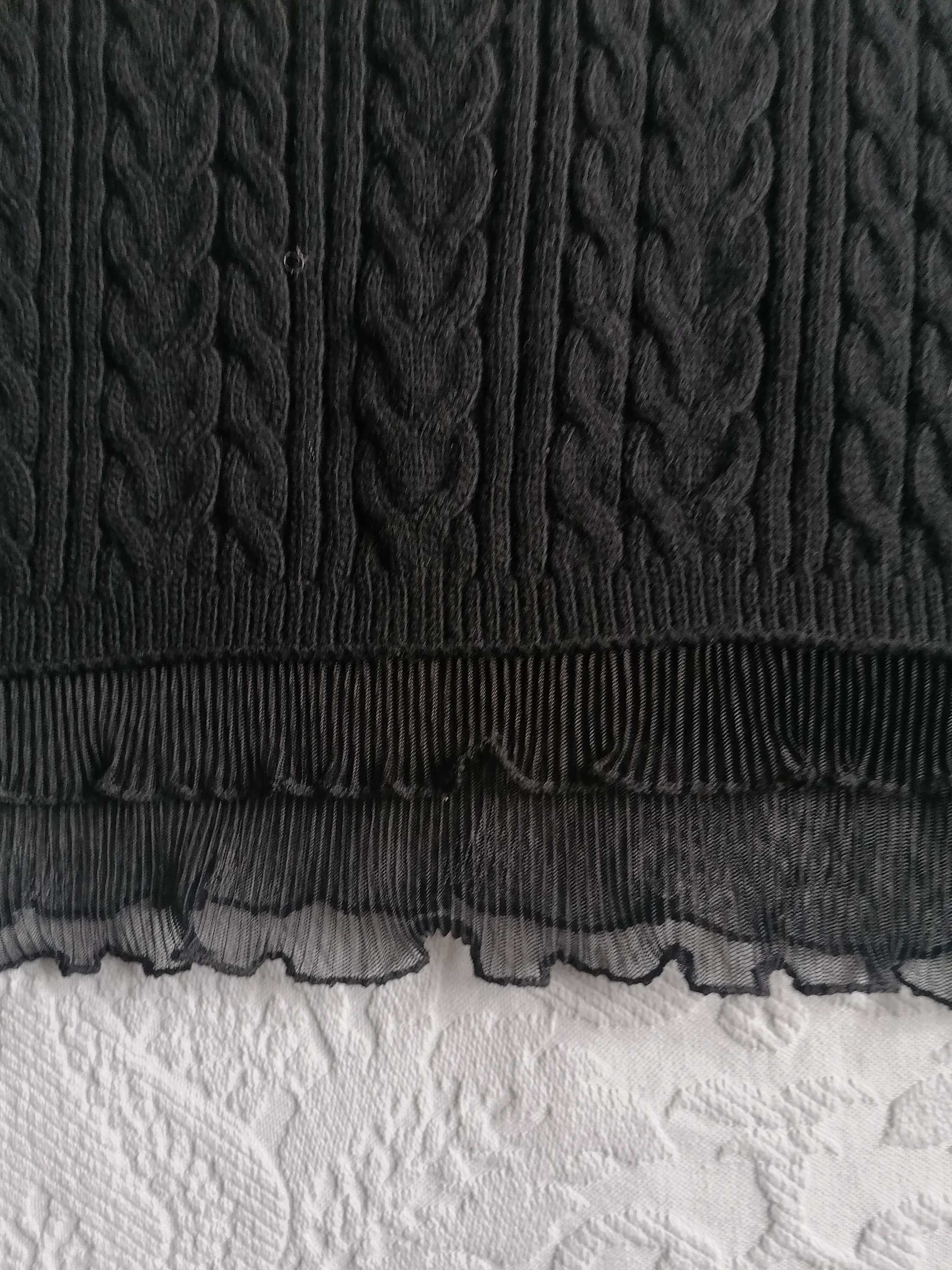 sweterek z krótkimi rękawami, czarny Zara