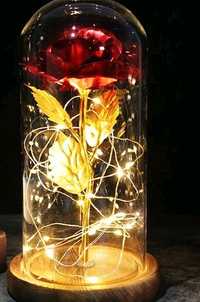 Róże w szkle swiecace ...24 róże  Led z wtyczką USB lampka nocna na pr