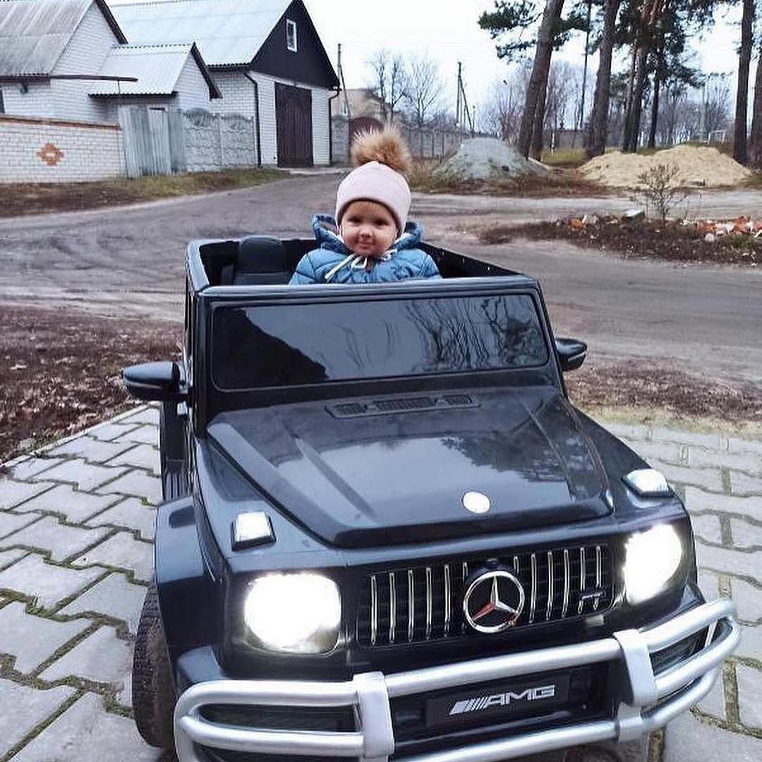 Большой двухместный детский электромобиль Джип Гелендваген дитячий