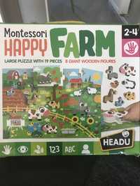 Puzzle Montessori Happy Farm dla dzieci