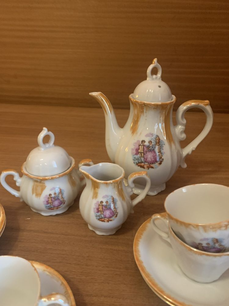 Serviço de chá 6 pax em porcelana japonesa