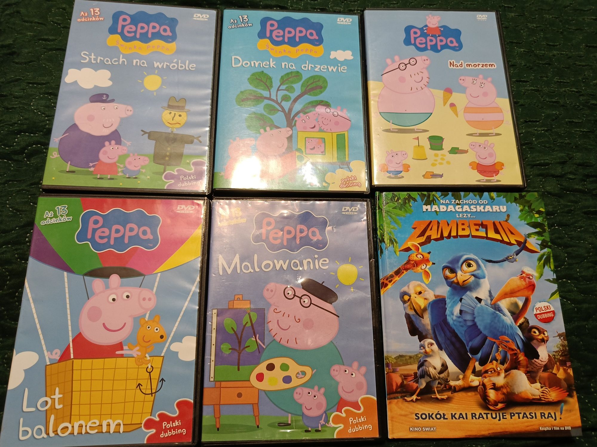 5 płyt Świnka Peppa + Zambezja