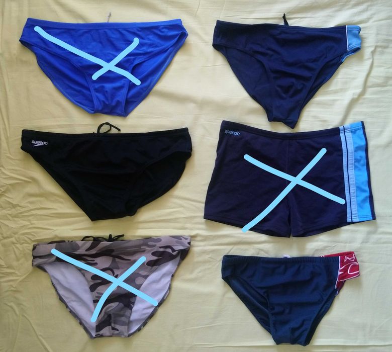 3 szt. Kąpielówki męskie używane - M/L komplet,