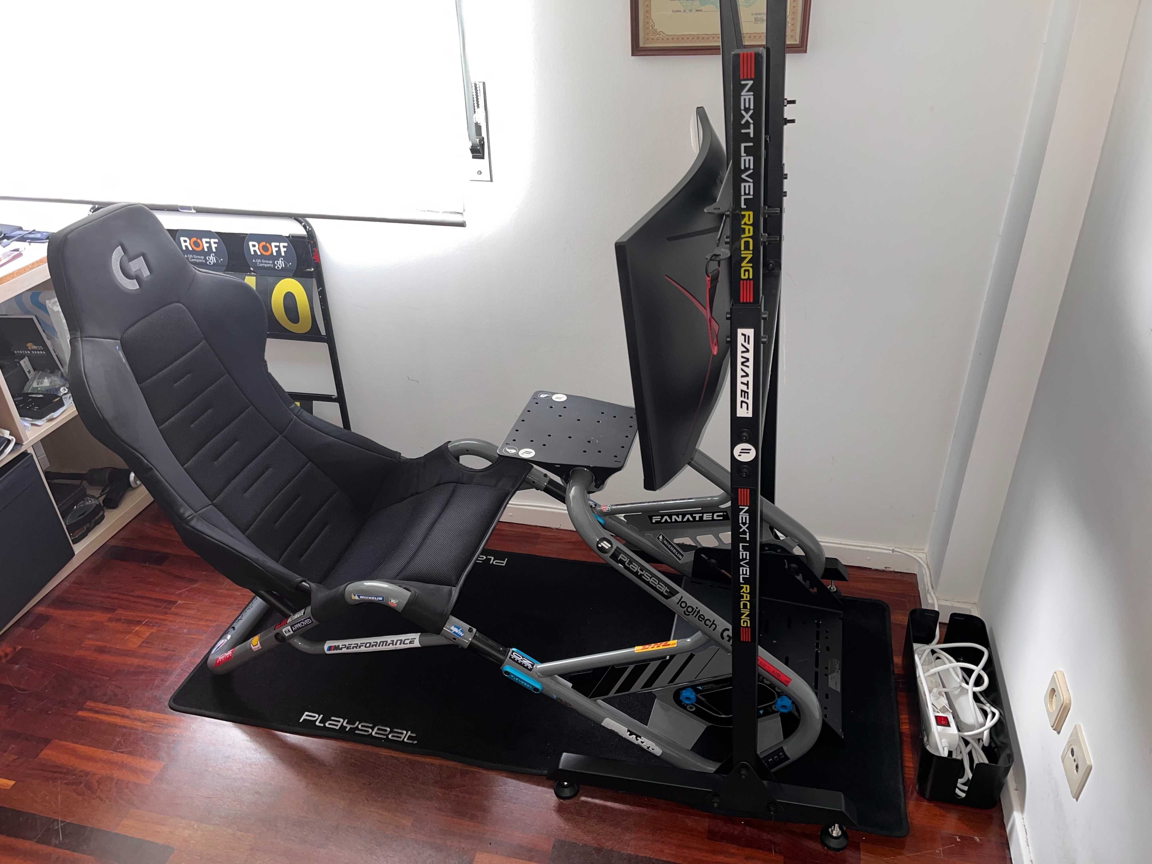 Cockpit Playseat Trophy + Suporte MonItor + AOC 34" Ultrawide Curvo
